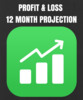 Thumbnail Profit & Loss 12 Month Projection Excel Template