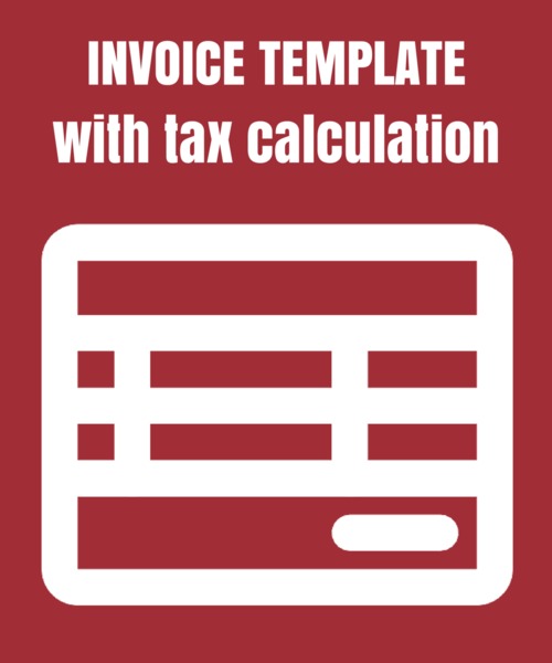 Product picture Invoice Template with Tax Calculation